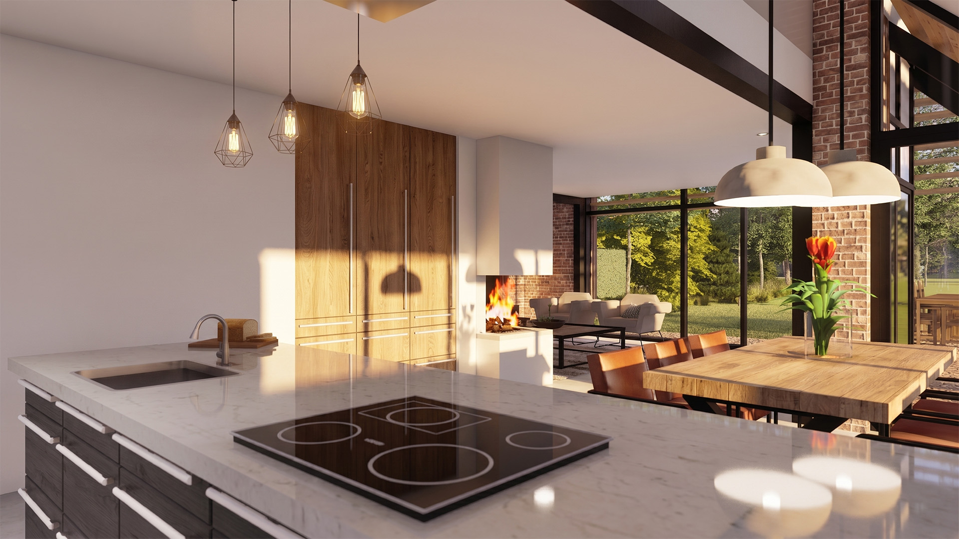 Moderne Schuurwoning Render Interieur 2
