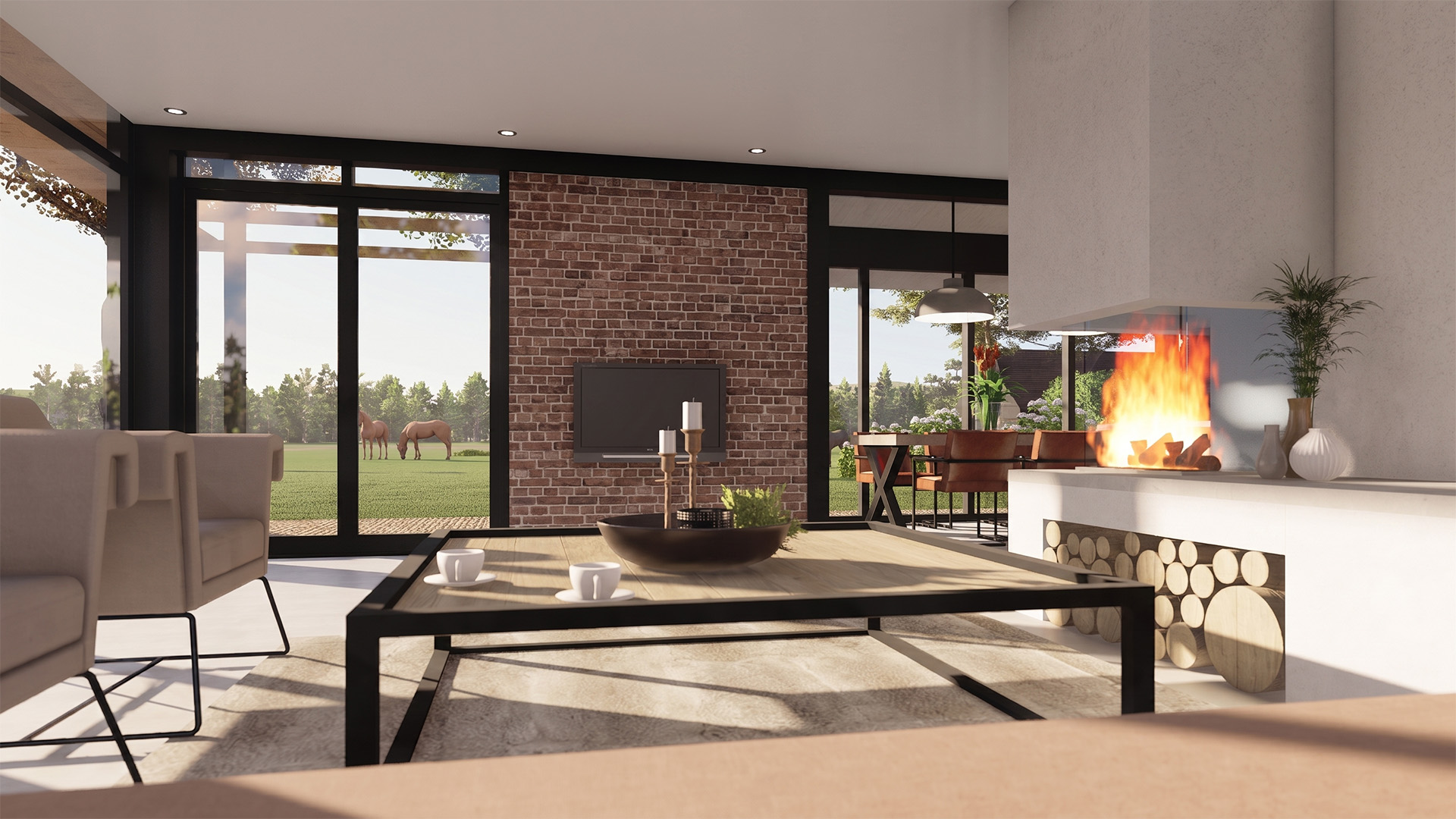 Moderne Schuurwoning Render Interieur 3